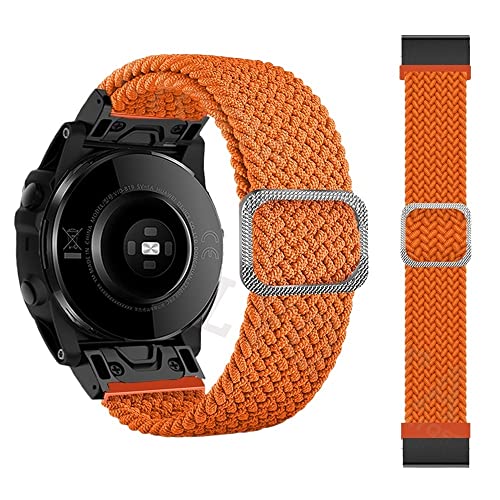 BANDKIT 26 x 22 mm Schlaufen-Nylon-Armband für Garmin Fenix 6X 6 Pro 5X 5 Fenix 7X 7 Epix MK2 Uhrenarmband Quick Easyfit Correa, For Forerunner 935 945, Achat