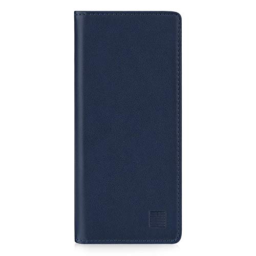 32nd Klassische Series 2.0 - Lederhülle Case Cover für Sony Xperia 5 II (2020), Echtleder Hülle Entwurf gemacht Mit Kartensteckplatz, Magnetisch und Standfuß - Marineblau