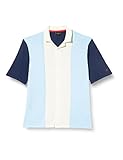 Merc of London Herren Banning Poloshirt Sweater, blau, Medium