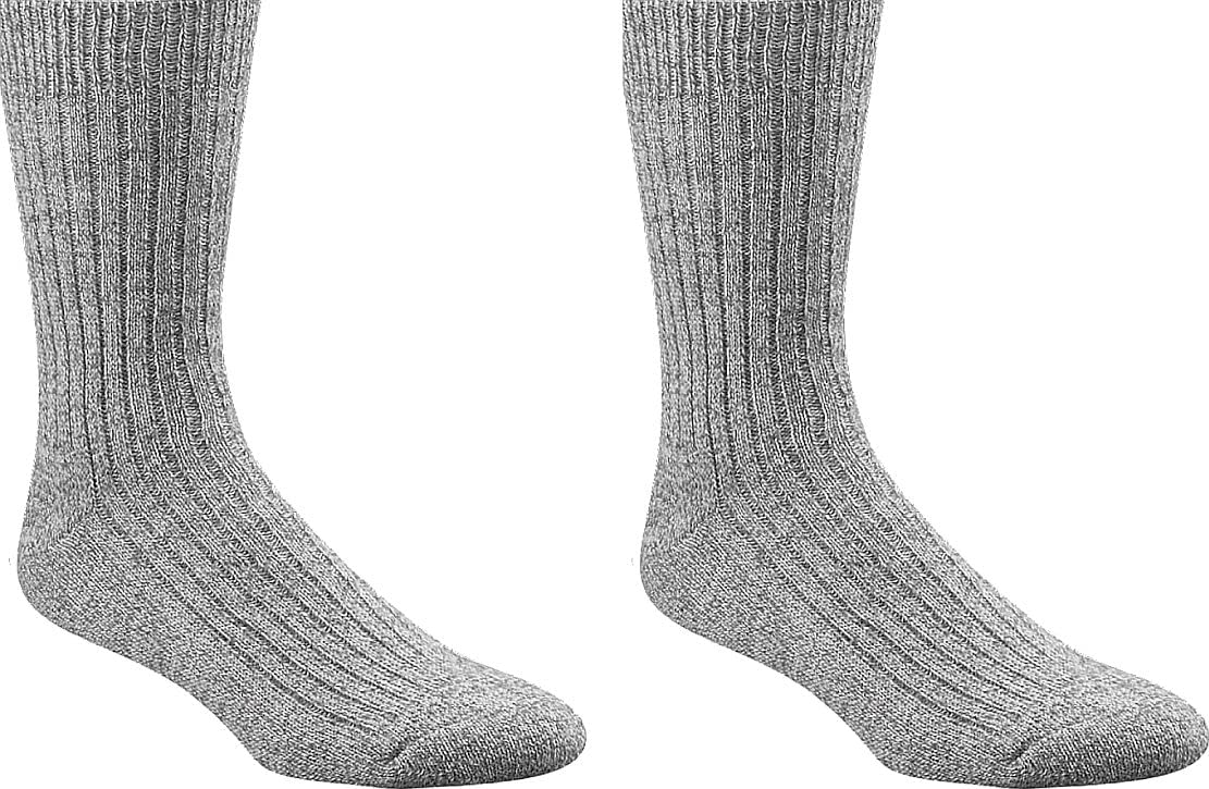 WOWERAT Wellness-Socken mit Plüschsohle 100% Schafwolle 3er-Bündel (Gr.35-38, graumeliert)