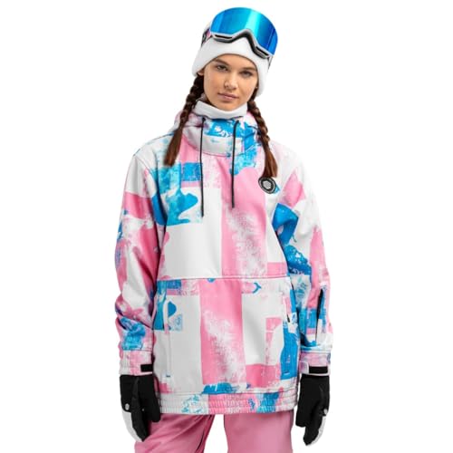 SIROKO - Skijacke für Damen W1-W Holi - S - Bubblegum Pink/Electric Blue