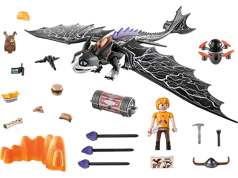 PLAYMOBIL 71081 Dragons: The Nine Realms - Thunder & Tom Spielset, Mehrfarbig