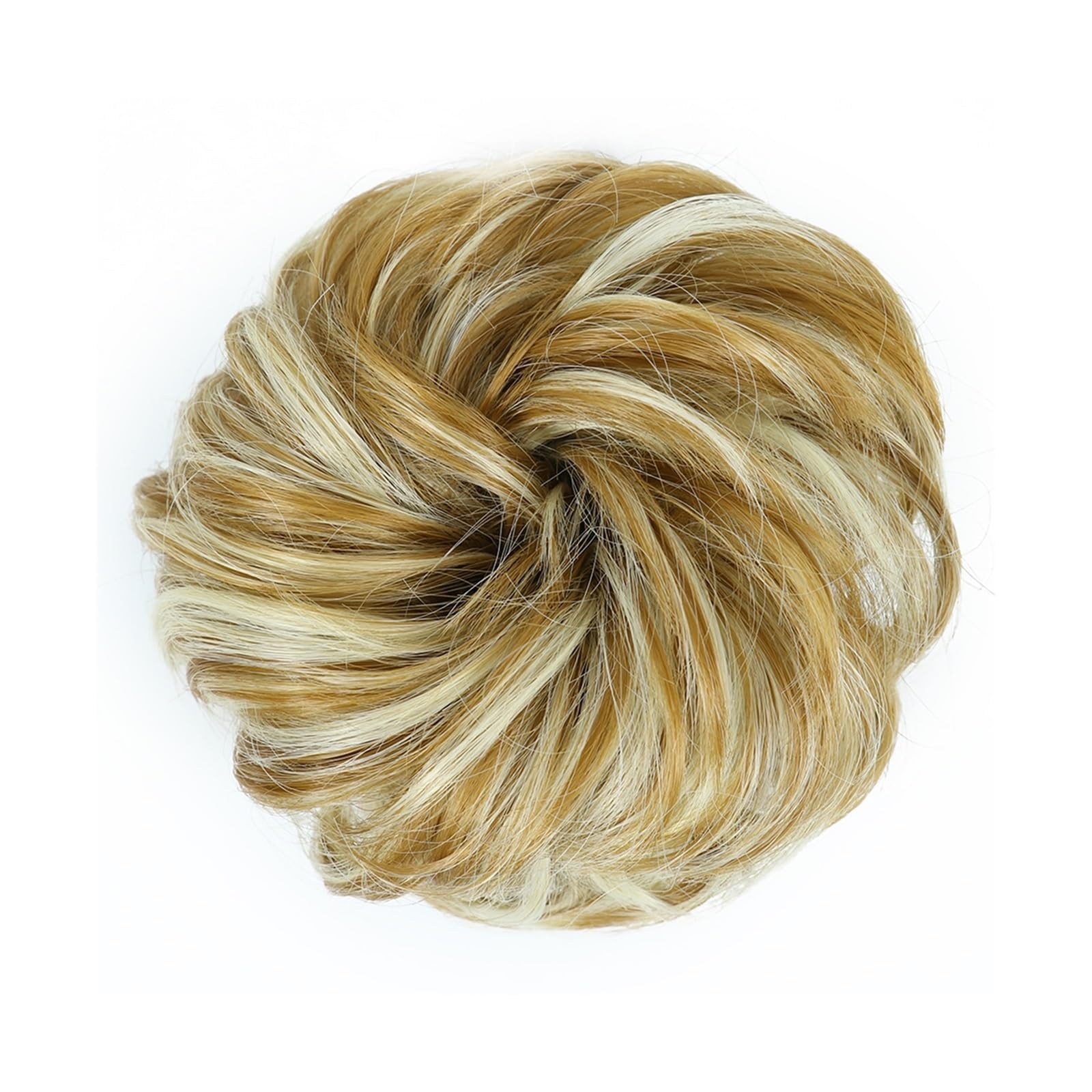 Haarteile Haarknoten Synthetischer Haarknoten, unordentlicher Chignon, Pferdeschwanz, Haarverlängerung, elastisches Gummiband, Haargummis for Frauen, blond, braun, gewellter Dutt Brötchen Haare(Q-28H6