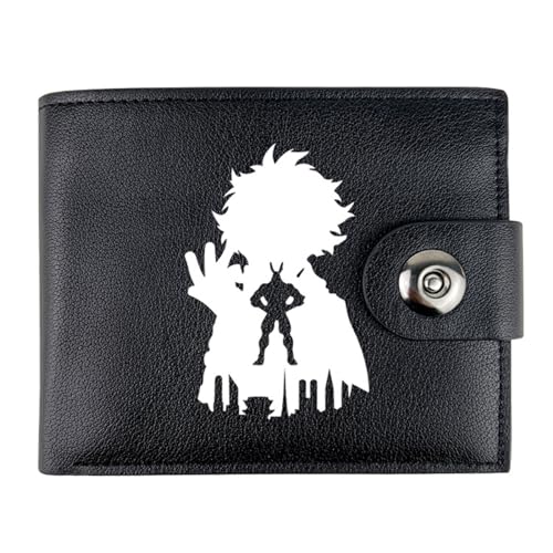 RYNDEX My He-ro Academ-ia Kinder Geldbeutel Jungs, Karikatur Portmonee Klein Kompakt, PU-Leder Geldbörse Brieftasche Wallet(Color:Black 14)