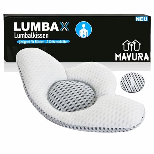 MAVURA LUMBAX Lumbalkissen Rückenkissen Schmetterlingskissen, für Rückenschläfer & Seitenschläfer