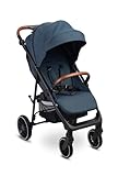 CARETERO ELMA Kinderwagen Buggy - Buggy mit Liegefunktion - Klappbar, mit Regenschutz, Beinabdeckung und 5-Punkt- Sicherheitsgurt - 8,5 kg Leicht - Jeans Blau