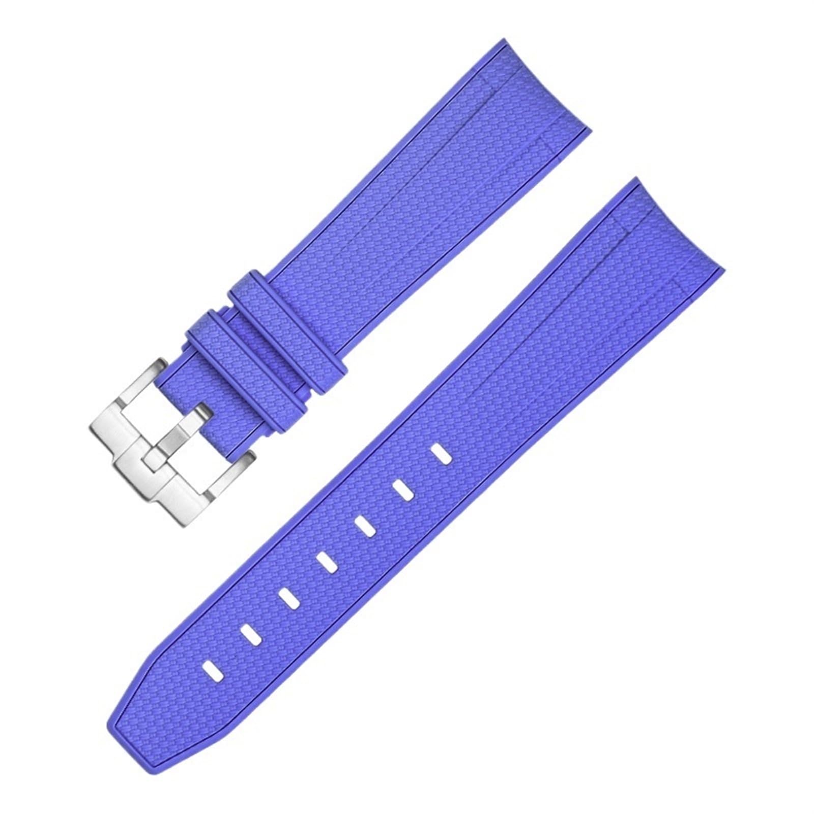 IOTUP Gummi-Uhrenarmband für Omega X Swatch Joint MoonSwatch Constellation Herren Damen Wasserdicht Sport 20 mm Uhrenarmband mit gebogenem Ende, 46, Achat