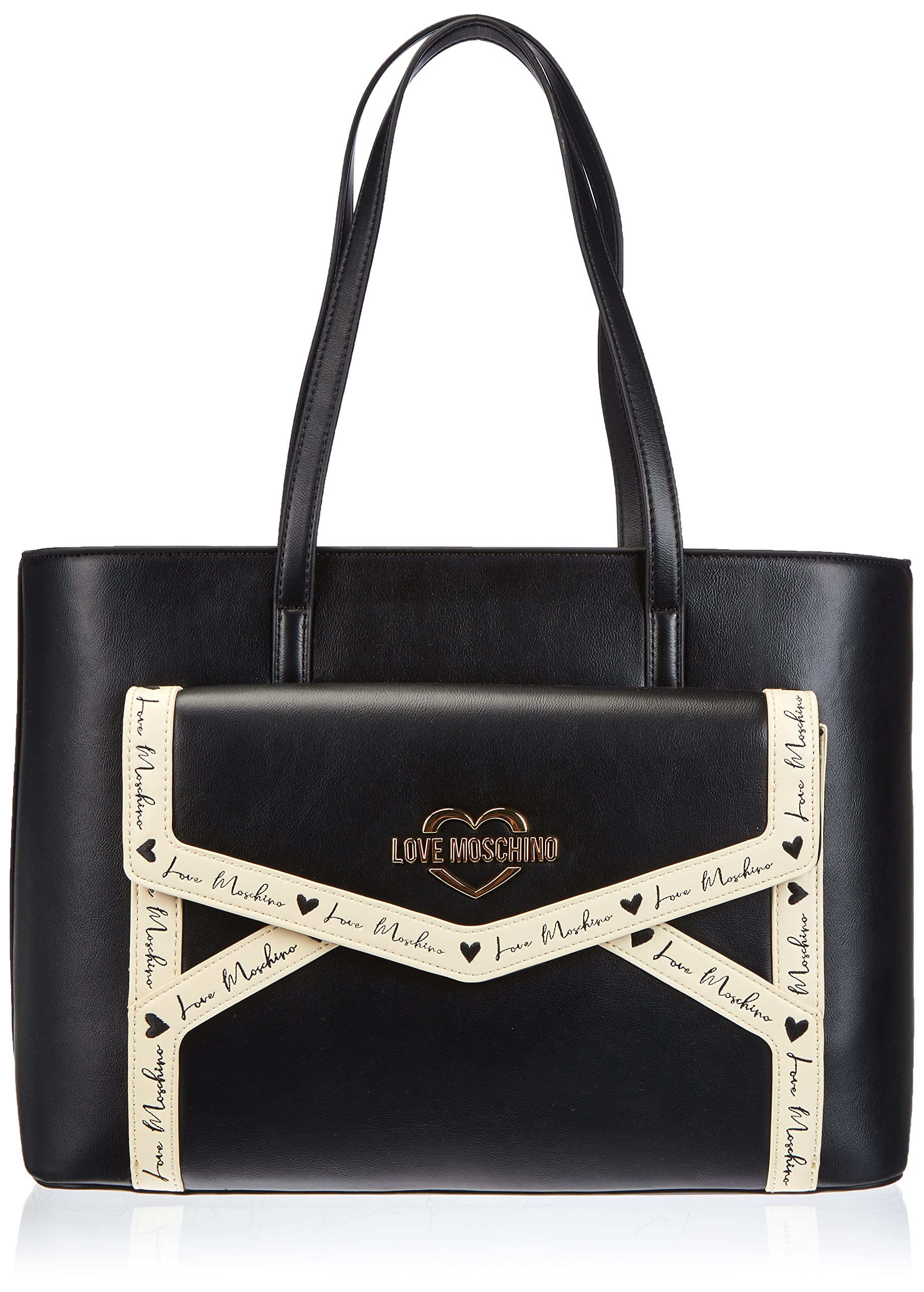 Love Moschino Damen Borsa Nero + Pu Avorio Umhngetasche, Mehrfarbig