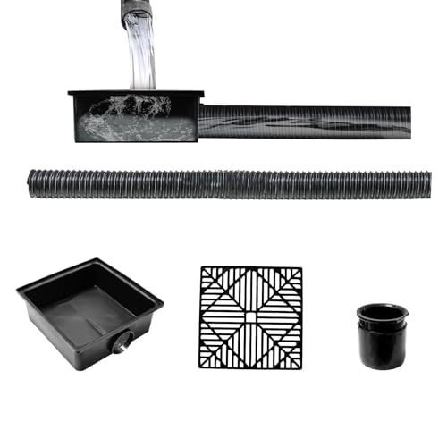 Aizuoni Auffangbecken-Fallrohr - No Dig Flexible Auffangbecken-Fallrohrverlängerung | Catch Basin Downspout Extension Drainage Leak-Proof Splash Block Kit