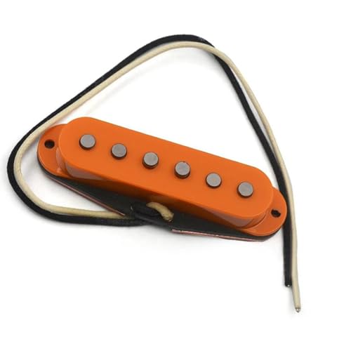 Gitarren-Steg-Tonabnehmer, Steg-Tonabnehmer-Sound Mit Staffelstab, Schwarzer Basismagnet Für E-Gitarre e gitarren tonabnehmer (Color : Orange cover)