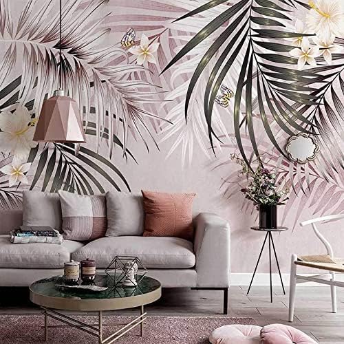 XLMING Botanische Bananenblatt Vintage Palme Kunst 3D Tapete Home Dekoration Wohnzimmer Sofa Schlafzimmer Tv Hintergrund Wand-300cm×210cm