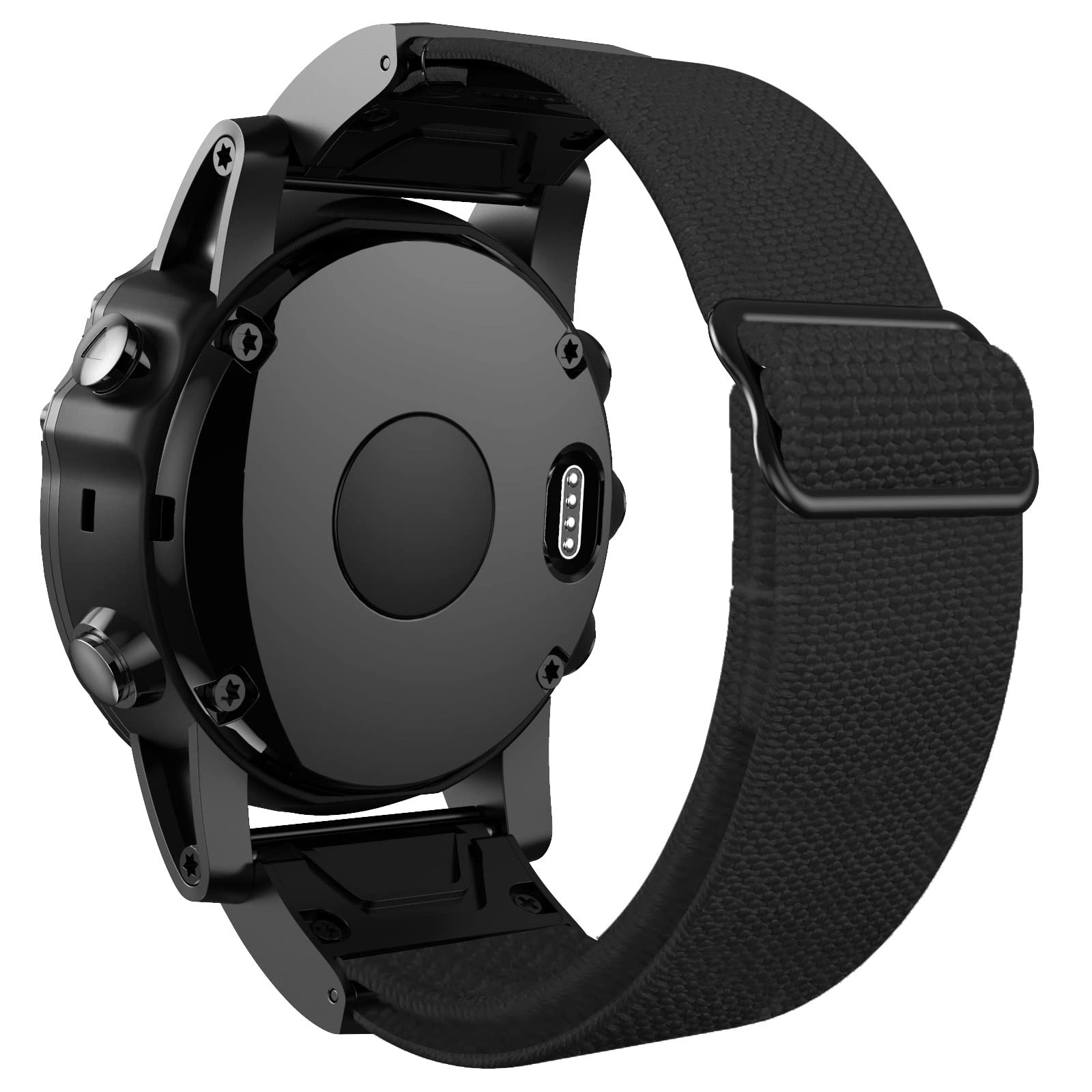 OPKDE 22 mm Smartwatch-Armband mit Schnellverschluss für Garmin Fenix 6 Pro 5 Plus S60 S62, Nylon-Schlaufe, elastisches Sportarmband, 22mm Fenix 5 Plus, Achat