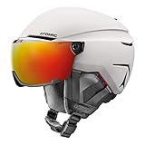 ATOMIC Damen, Herren Skihelm Savor Amid Visor HD White 51-55