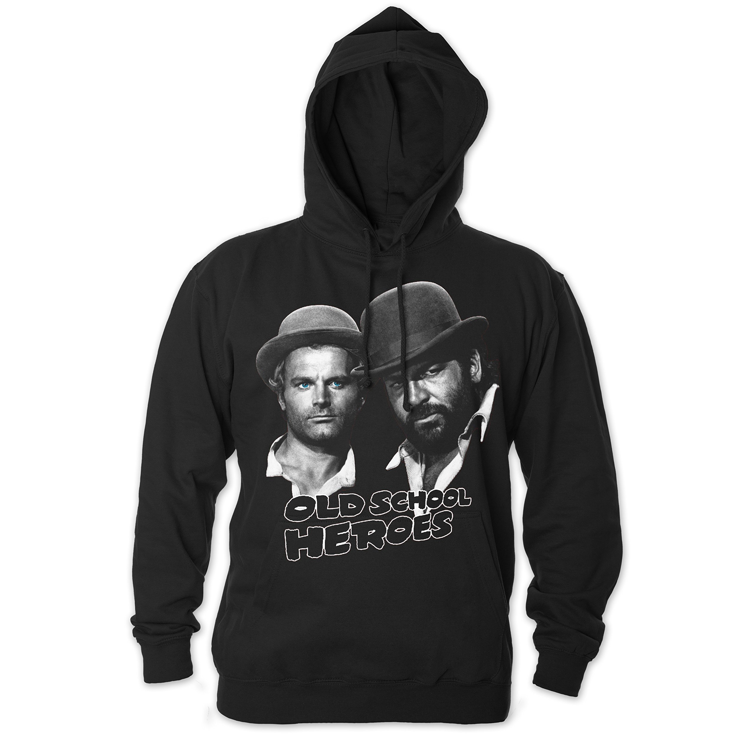 Bud Spencer Herren Old School Heroes Hoodie (schwarz) (4XL)