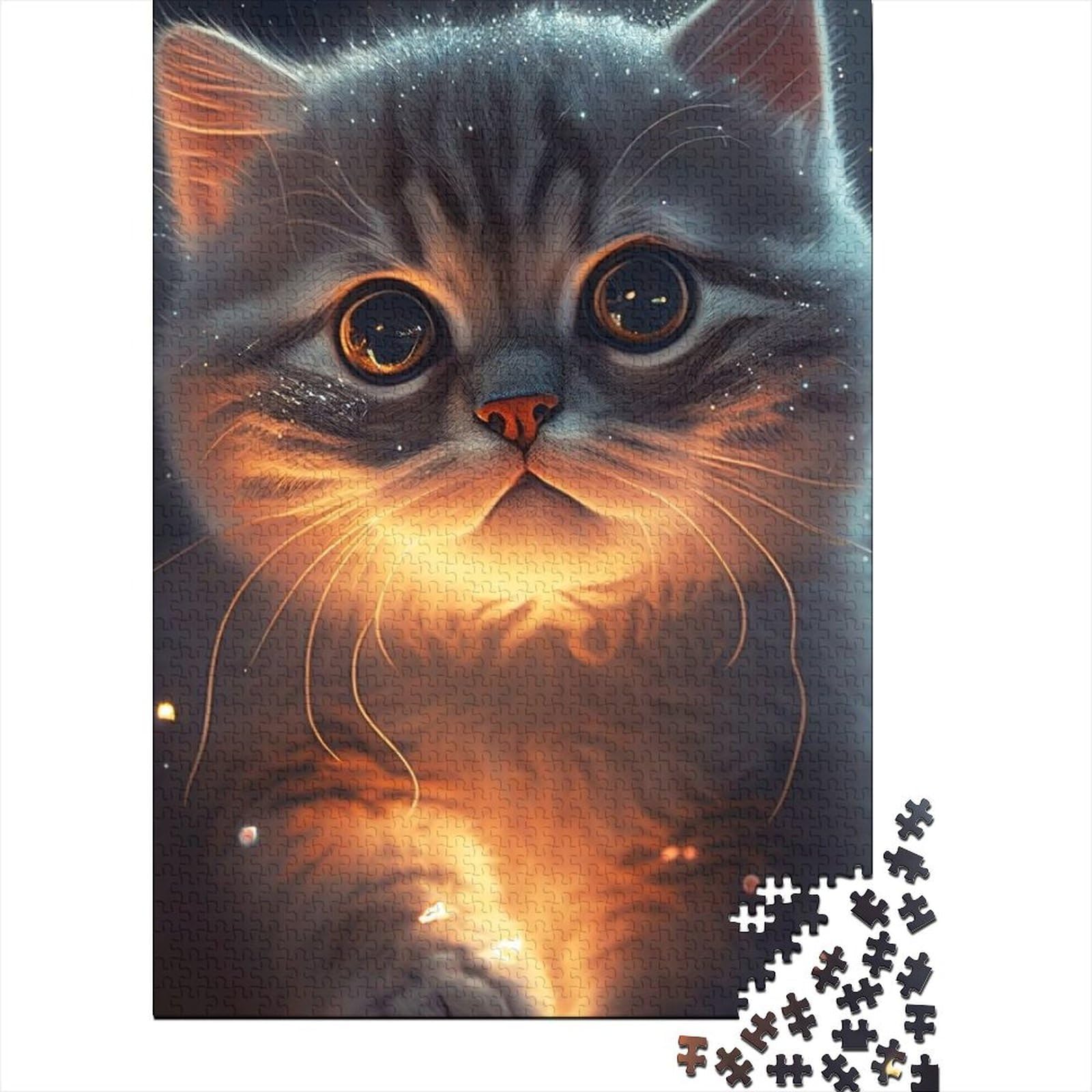 Süßes Katzen-Puzzle, 500-teiliges Puzzle für Erwachsene und Jugendliche, Lernspiele für zu Hause, DIY-Spielzeug (Größe: 52 x 38 cm)