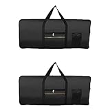 SICOSALT 2X Tragbare 61-Tasten-Tastatur Elektronisches Klavier Schwarze Handtasche