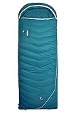 Grüezi bag Biopod DownWool Subzero Comfort Links Komfort Schlafsack, 225 x 80cm, bis Körpergröße 193 cm,Tkomf 4°C/Tlim -1°C, Packmaß 35 x Ø20 cm