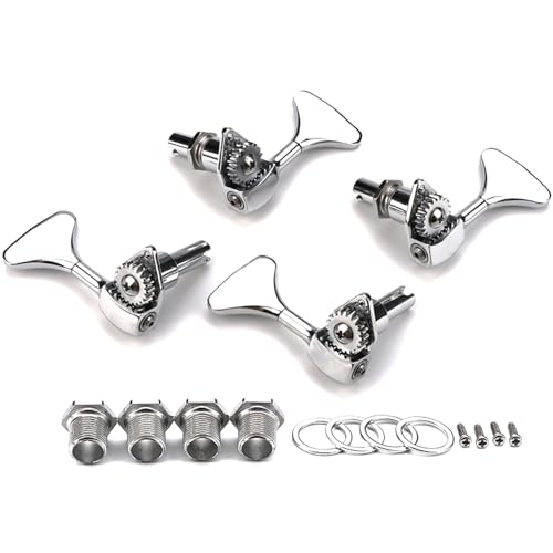 Elektrische Bass Stimmwirbel Peg Gitarre Open Gear Tuning Pegs Maschine Kopf Metall Saiten Stimmgerät 4 String Bass Maschine Kopf Knöpfe