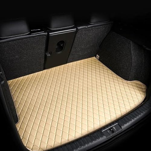 Auto Leder Kofferraummatten Auto Stamm Matten Für Nissan Für Rogue Für X-Trail T32 2014-2020 wasserdichte Tablett Teppich Schlamm Coche Auto-zubehör Schutzmatten(BEIGE SIGIE)