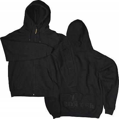 Rokker Zip Hoodie S Schwarz