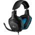 Logitech Gaming G432 Gaming Over Ear Headset kabelgebunden 7.1 Surround Schwarz, Blau Lautstärkereg