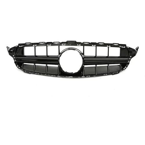 Frontgrills Für Benzs W205 2019 2019+ Renngrills Auto Frontgrill Für GTR Für Diamant Für AMG Stil Oberer Stoßstangengrill Front Bumper Grille(Schwarz)