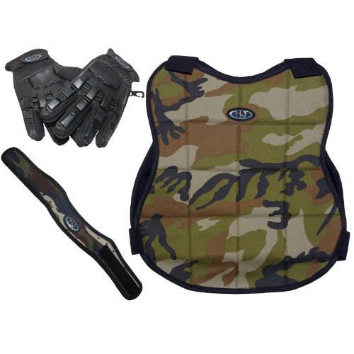 New Legion Paintball Schutzset - camo mit Vollfinger-Handschuh