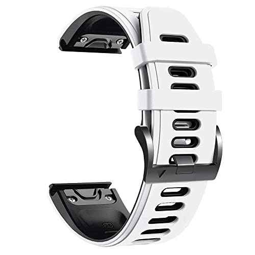 OPKDE Weiches Silikon-Armband für Garmin Fenix 5S 5 5X Plus 6S 6 6X Pro Smart-Armband 20 22 26 mm, schnell und einfach anzubringen, 26mm Fenix 3 3HR, Achat