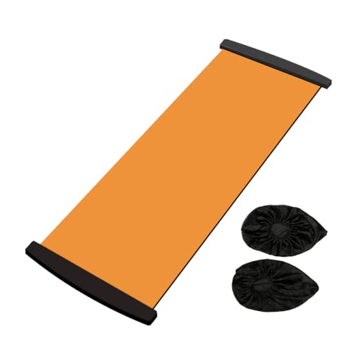 Naugan Yoga-Gleitmatte, Sport, Fitness, Gleitplatte, Kernübung, Skaten, Beintrainingsbrett, Fitnessgeräte, Orange, 200 cm