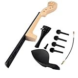 Zubehör Kit für Violine Violine Neck Geige Teile Für DIY ViolinWood Geige Neck Fingerbaord Pegs Saitenhalter Kunststoff(4-4 Size SET)