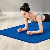 Yogamatte, NBR, dunkelblau, Pilates-Trainingsmatte, Sit-ups, Stretch, Liegestütze, Unisex, verlängert, breit, dick, Fitness-Trainingsmatte (Size : 185x80x1.5cm)