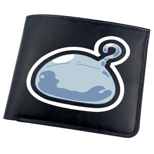 RYNDEX That Time I Got Rein-carn-ated As a Slime Anime-Geldbörsen, Bifold Kleiner Geldbeutel, PU-Leder Geldbörse Brieftasche Wallet(Color:Black 9)