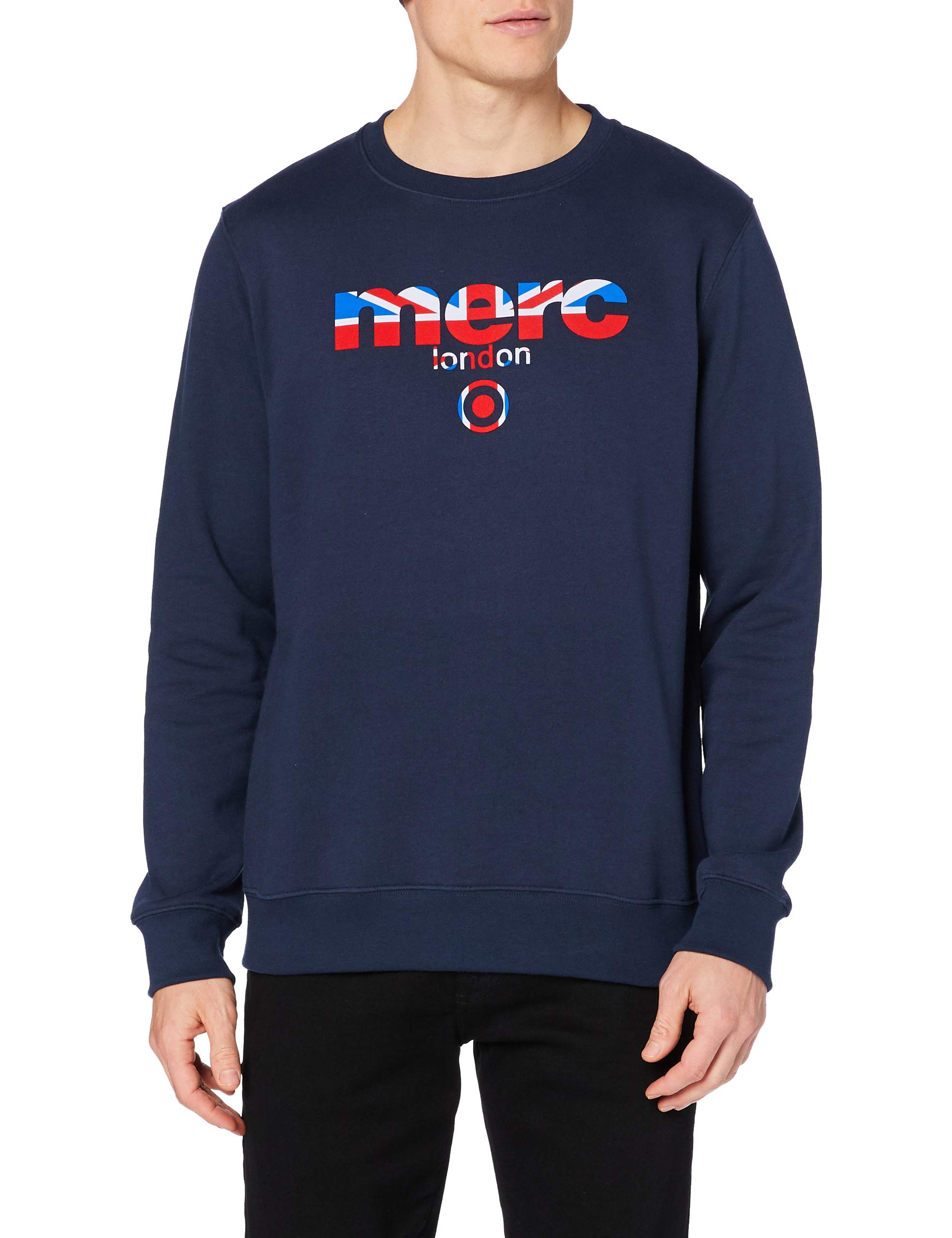 Merc of London Herren Sweatshirt Otto, Gr. Large (Herstellergröße: Large), Blau (Navy 2)