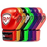 RingMasterUK Kinder Boxhandschuhe CarbonTECH Martial Arts Kickboxen Junior Stanzhandschuhe (Rot, 4 oz)