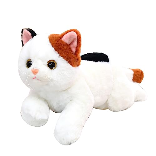 DANAIM Niedliche Katzen-Plüschtiere, 50,8 cm Kurzhaarkatze, Plüschtier, Weiches, Buntes Haustier, Katzenpuppe, Kätzchen, Kuschelkissen for Jungen, Mädchen, Kinder, Geburtstagsgeschenk