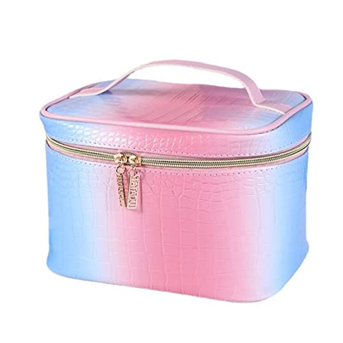 HJBFVXV Kosmetiktaschen Portable Cosmetic Bag Women Travel Waterproof Make Up Cases Gradient Color Cosmetic Bag