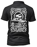 Alte Schule Trabant Herren Poloshirt | DDR Shirt - Logo - Kurzarm - Nostalgie - Ossi - 600 601 Kübel - Trabi Shirt | 601 Schwarz (XL)