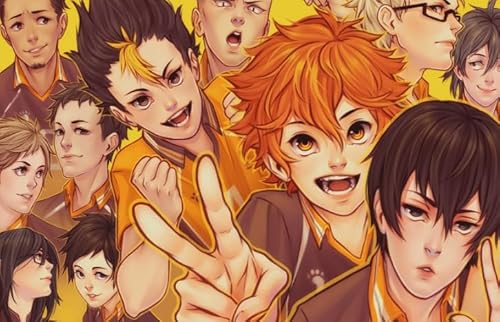 HfmQuisutron 1000 Teile Holzpuzzle Japanisch Haikyuu!!! Anime Poster Erwachsene Puzzle Spielzeug Kq10Zp