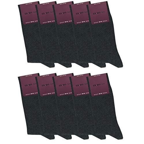 ca·wa·so Damen Socken aus 100% Baumwolle (10er-Pack) (39-42, grau)