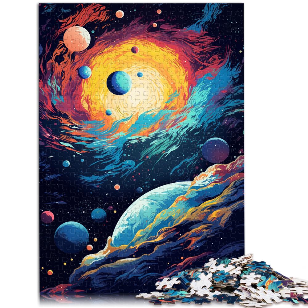 Puzzle Fantasie-Bunter Planet 1000 Teile Holzpuzzle Jedes Teil ist einzigartig - Anspruchsvolles Familienspaßspiel 1000 Teile (50x75cm)