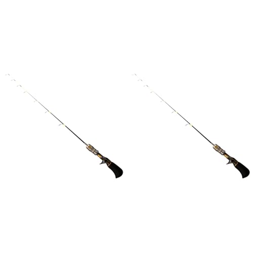 SICOSALT 2X Titanlegierung Carbon Ultrakurze Eisangelrute 70Cm Insert Solid Soft Tail Rod (Bend Handle)