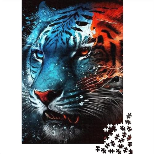 Tiger-Puzzles, Puzzles für Erwachsene und Teenager, 1000 Teile, Puzzles für Erwachsene, Familienpuzzlespiel, Geburtstagsgeschenke (Größe 75 x 50 cm)