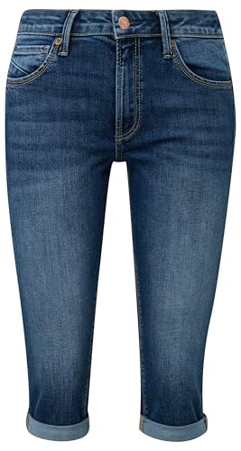 QS Damen 2143652 Capri Jeans Slim Fit, blau 58Z6, 44