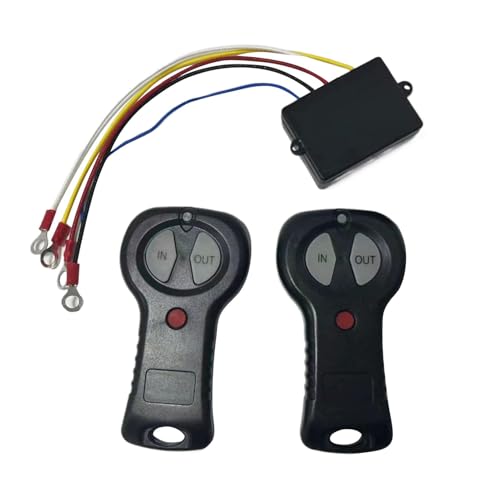 Weppduk Autowinden-Fernbedienungsempfänger, kabellose Winden-Fernbedienung | Winden mit 2 kabellosen Windenfernbedienungen - Kabelloses Winches Recovery Kit Handset Controller 2 Fernbedienungsset