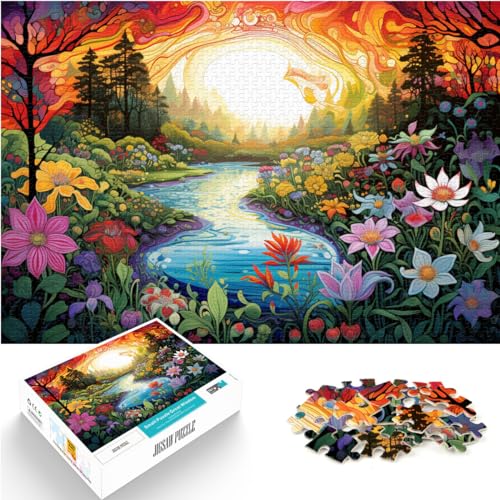 Puzzle für „Beautiful Creek“, 1000-teiliges Puzzle, Holzpuzzle, jedes Teil ist einzigartig – anspruchsvolles, unterhaltsames Familienspiel, 1000 Teile (50 x 75 cm)