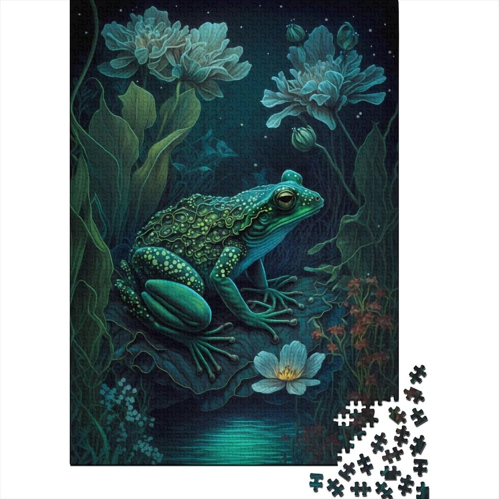 Frosch-Mythisches Land, Holzpuzzle für Erwachsene und Jugendliche, 1000 Teile, für Erwachsene, schwierige Puzzles, Puzzles für Erwachsene und Jugendliche, 75 x 50 cm