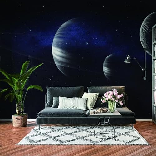 Natürliche Sterne Nachthimmel Planet 3D Tapeten Wanddekoration Fototapete Sofas Wohnzimmer Wandbild Schlafzimmer-350cm×256cm