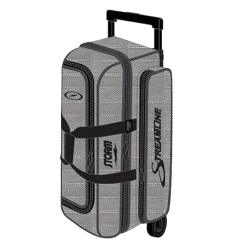 Storm Streamline Bowlingtasche mit 3 Kugeln, Silber/Schwarz