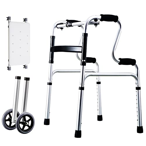 Rollator für Senioren, leicht, zusammenklappbar, Mobilitätsrahmen, ältere Menschen, Gehhilfe für ältere und behinderte Benutzer, mit Rädern und Sitz, D Star of Light Run Forward