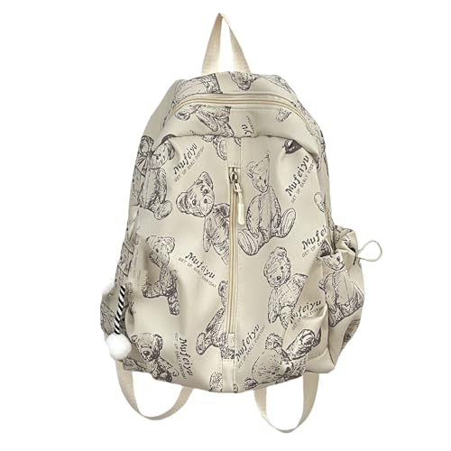 Damen Rucksack Teenager Reiserucksack Mädchen Volldruck Rucksack Nylon Rucksack Lässige Tagesrucksäcke Schüler Schulrucksack